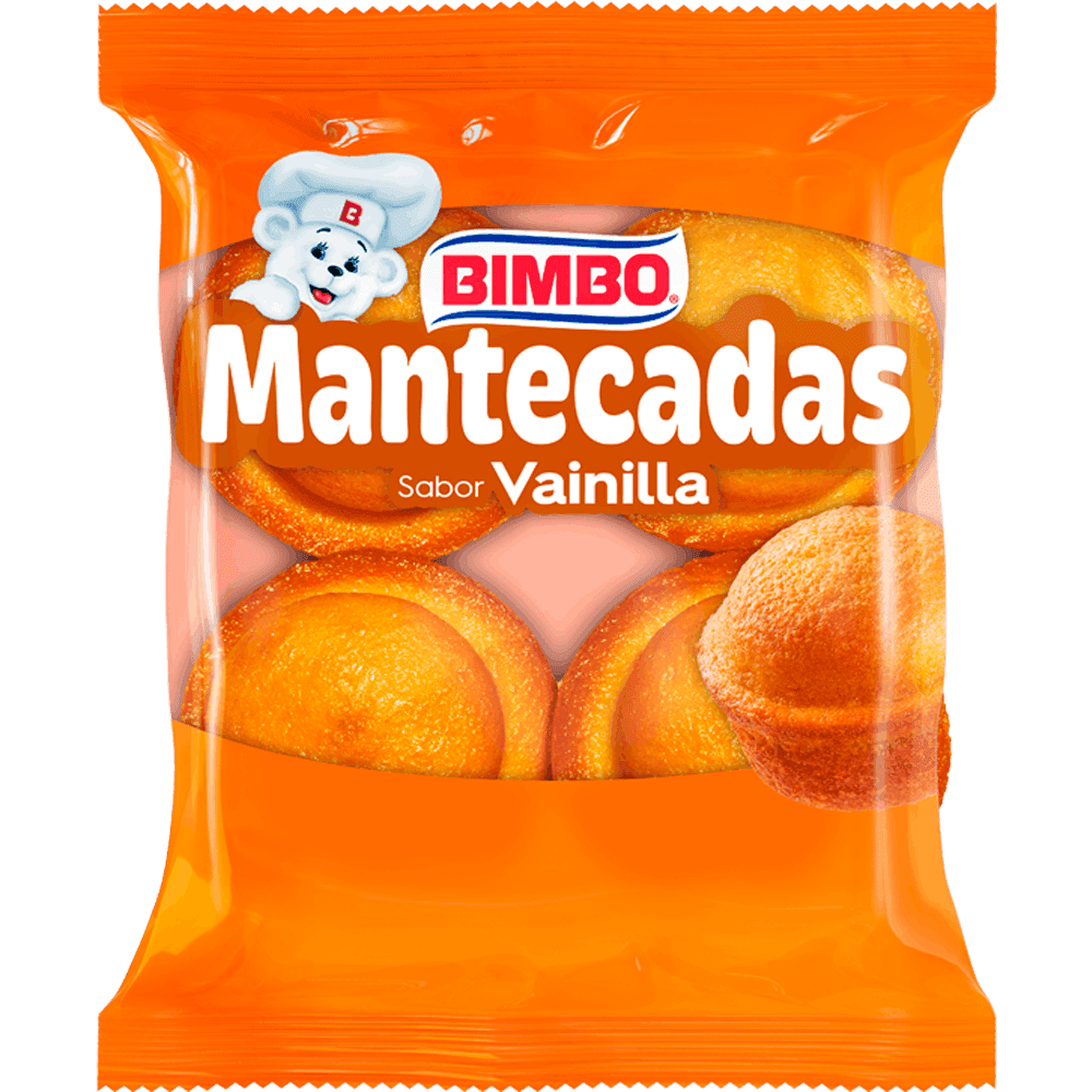 Pan dulce Mantecadas Bimbo 125 gr bolsa vainilla