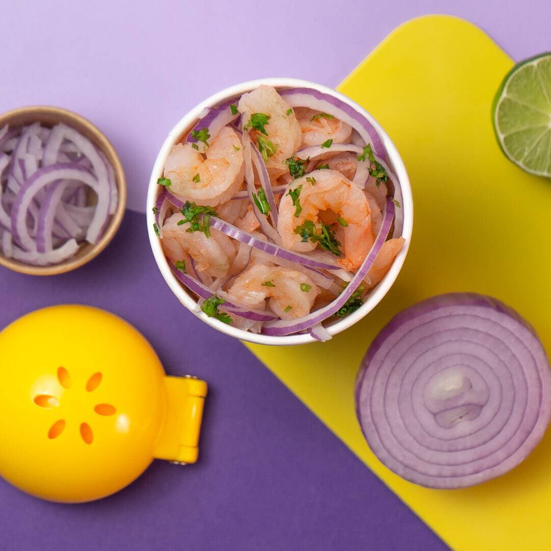 Ceviche de Camarones 8 Oz.