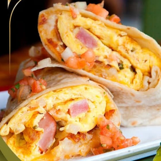 BURRO GRANDE DESAYUNO HUEVO Y JAMON