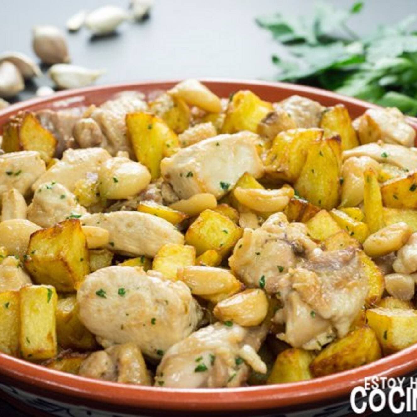 Papas con pechuga