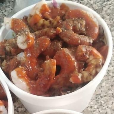 Medio Litro de Ceviche con 12 Camarones