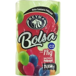 BOLSA CAMISETA REYMA C2 25X50CM 1 KG