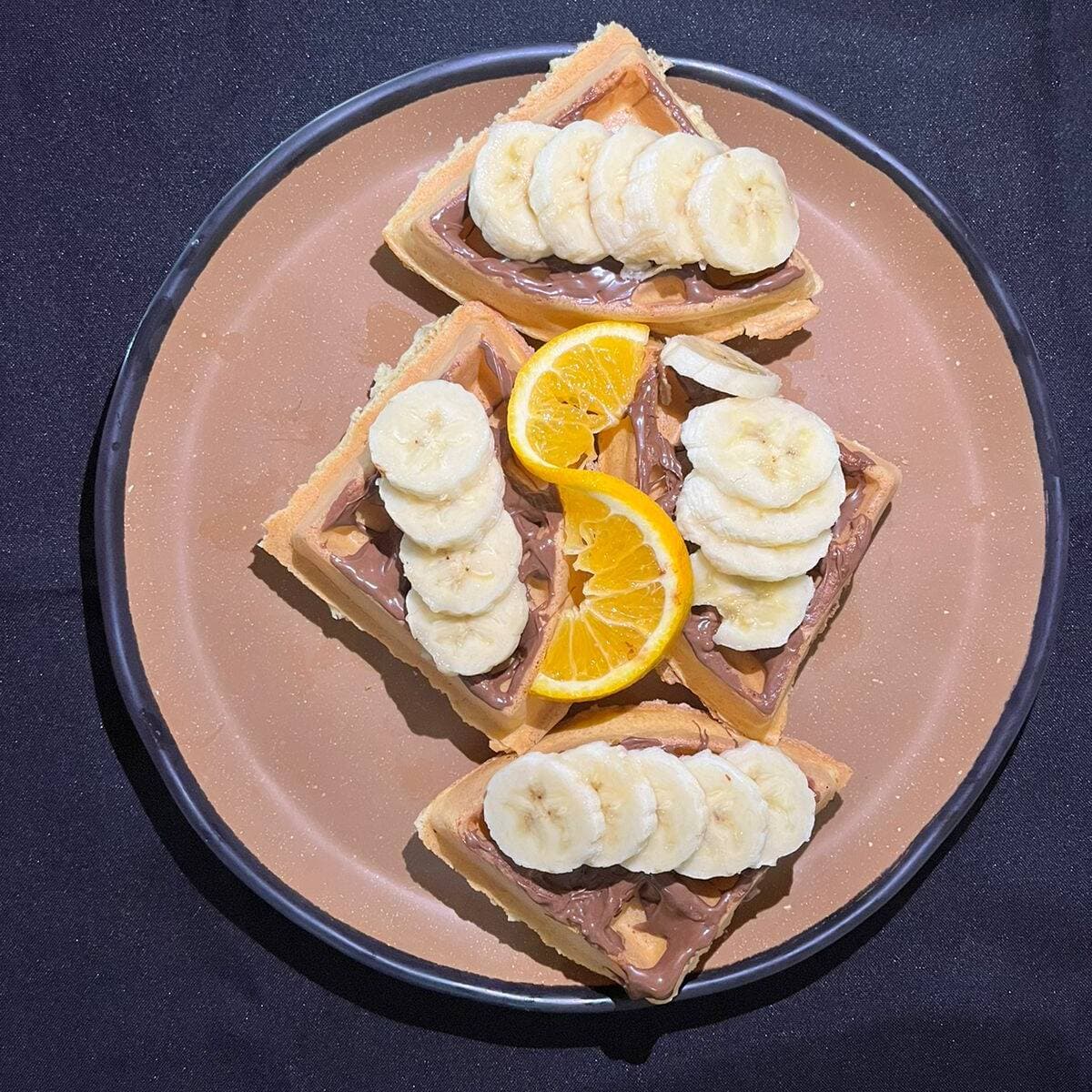 Waffle Nutella y Platano