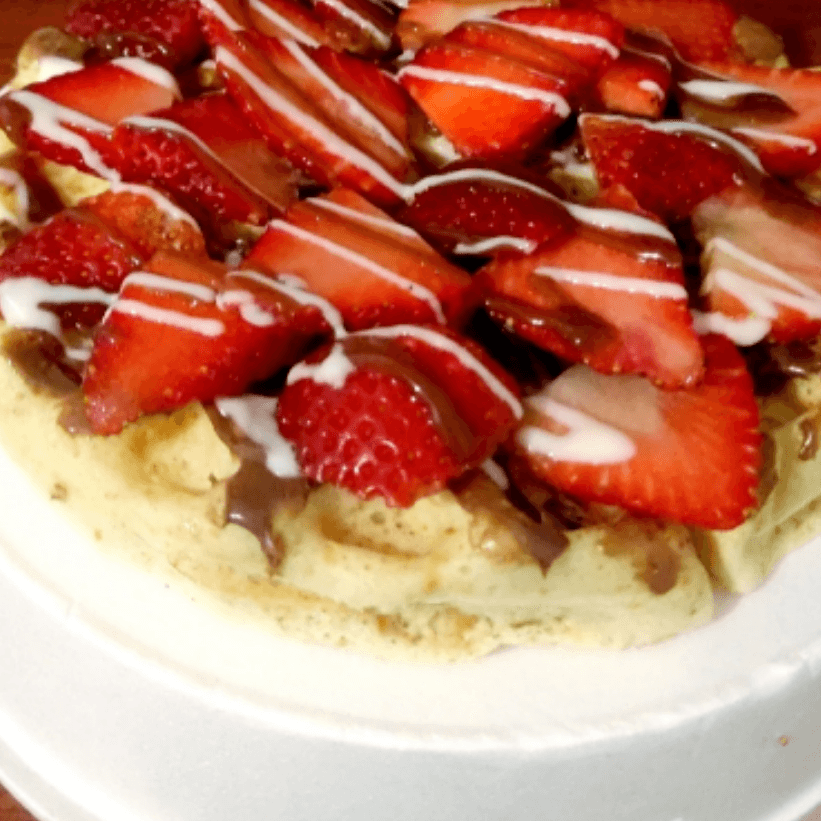 Waffle con Fresas