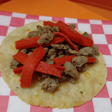 Taco Asada con Salchicha
