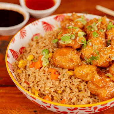 Combo Pollo a la Naranja + Arroz al Wok
