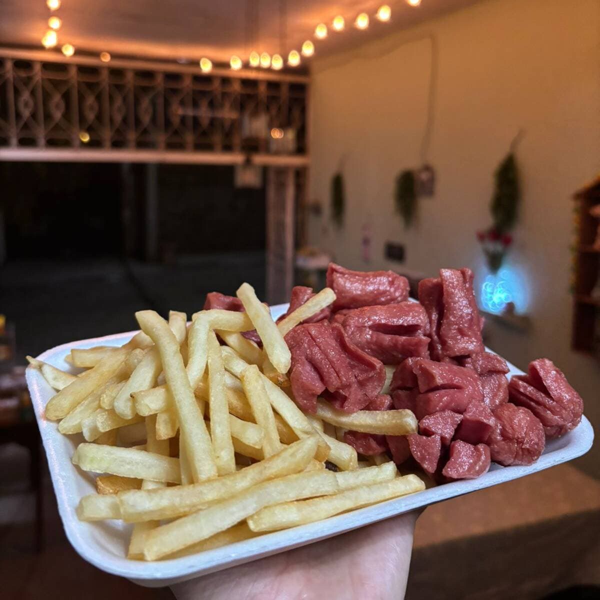 Salchipulpos con Papas