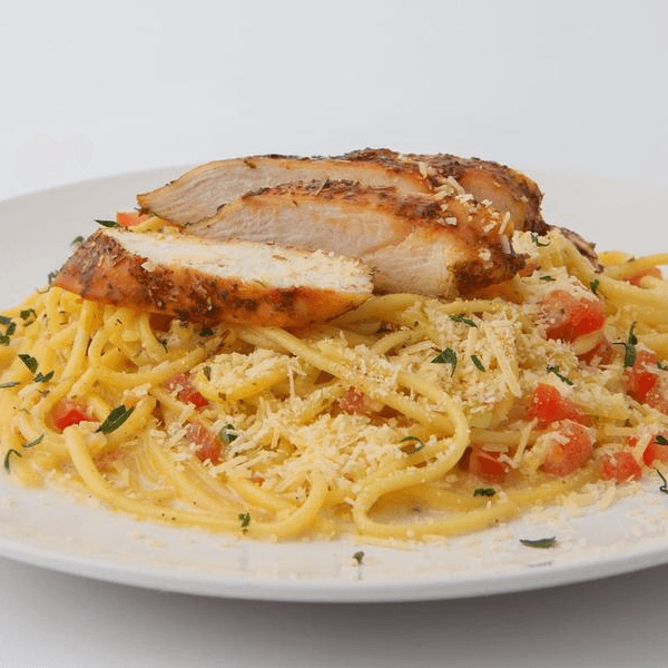 espageti  con pollo