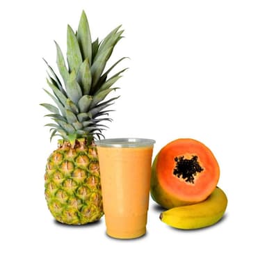 Piña, Plátano y Papaya 16 oz.