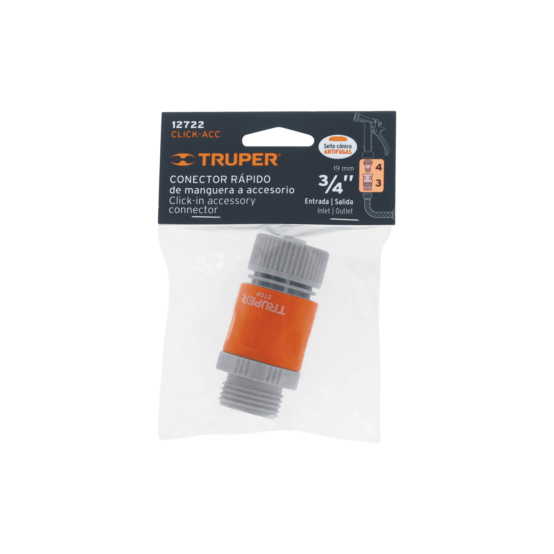CONECTOR MANG/ACCESORIO CLICK-ACC 12722 TRUPER