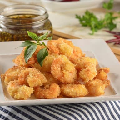 Camarones apanados.