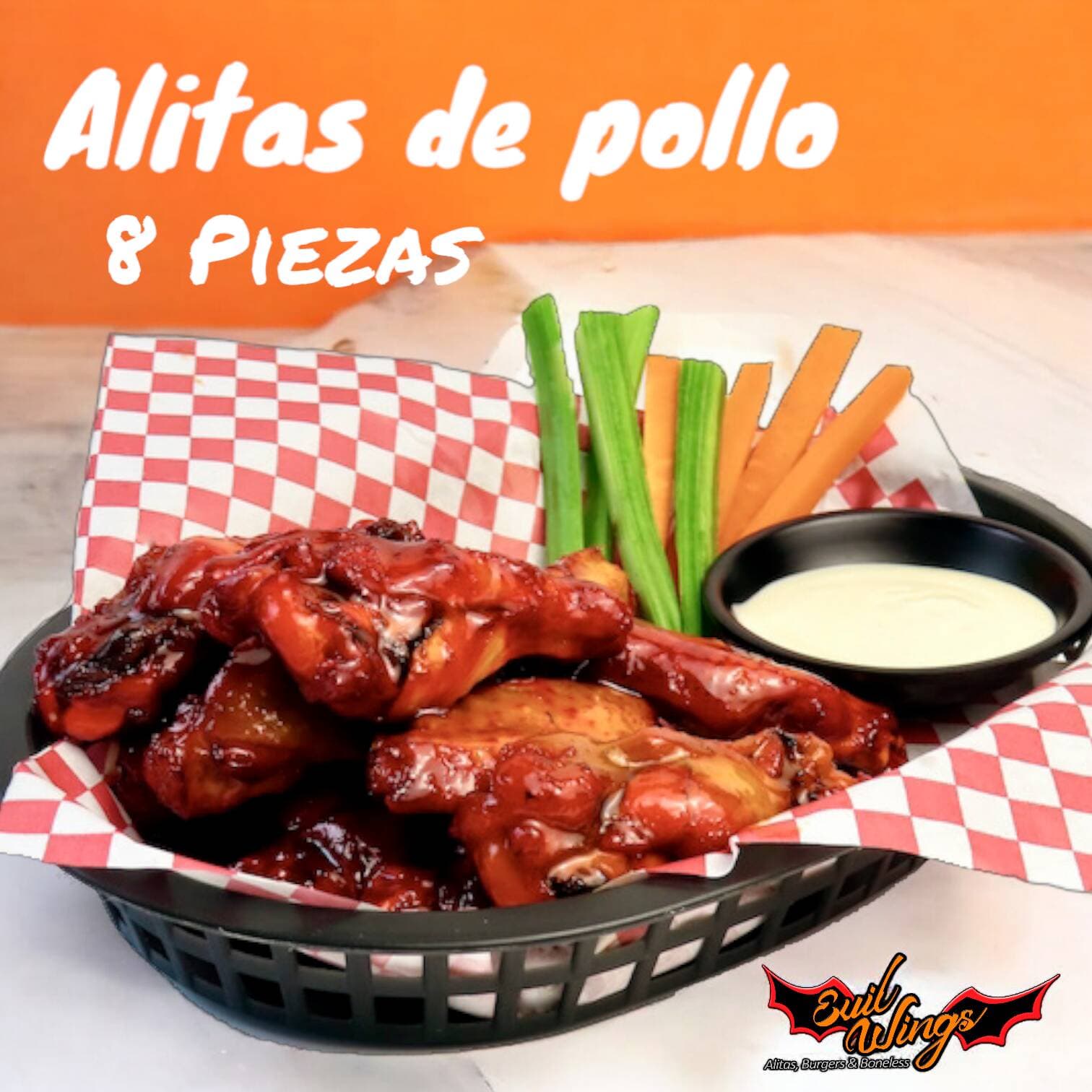 Alitas de Pollo (8 Piezas)