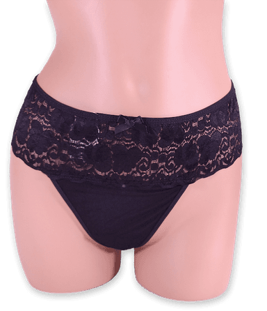 TANGA ENCAJE  HILO NEGRO EXTRAGRANDE