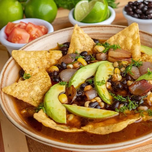 Sopa de tortillas y chipotle