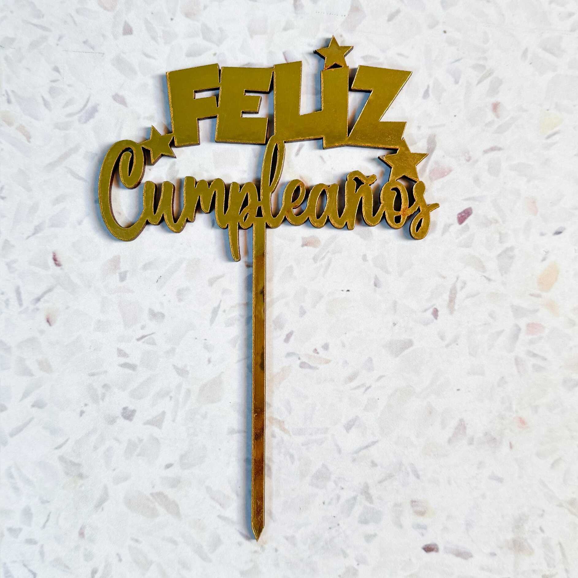 Topper Feliz Cumpleaños Estrellas