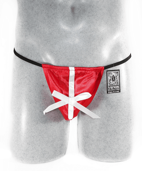 TANGA DE HILO ROJA CON MONO DE REGALO