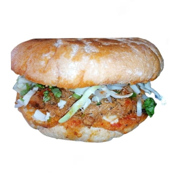 Torta de Birria y Vasito de Consomé