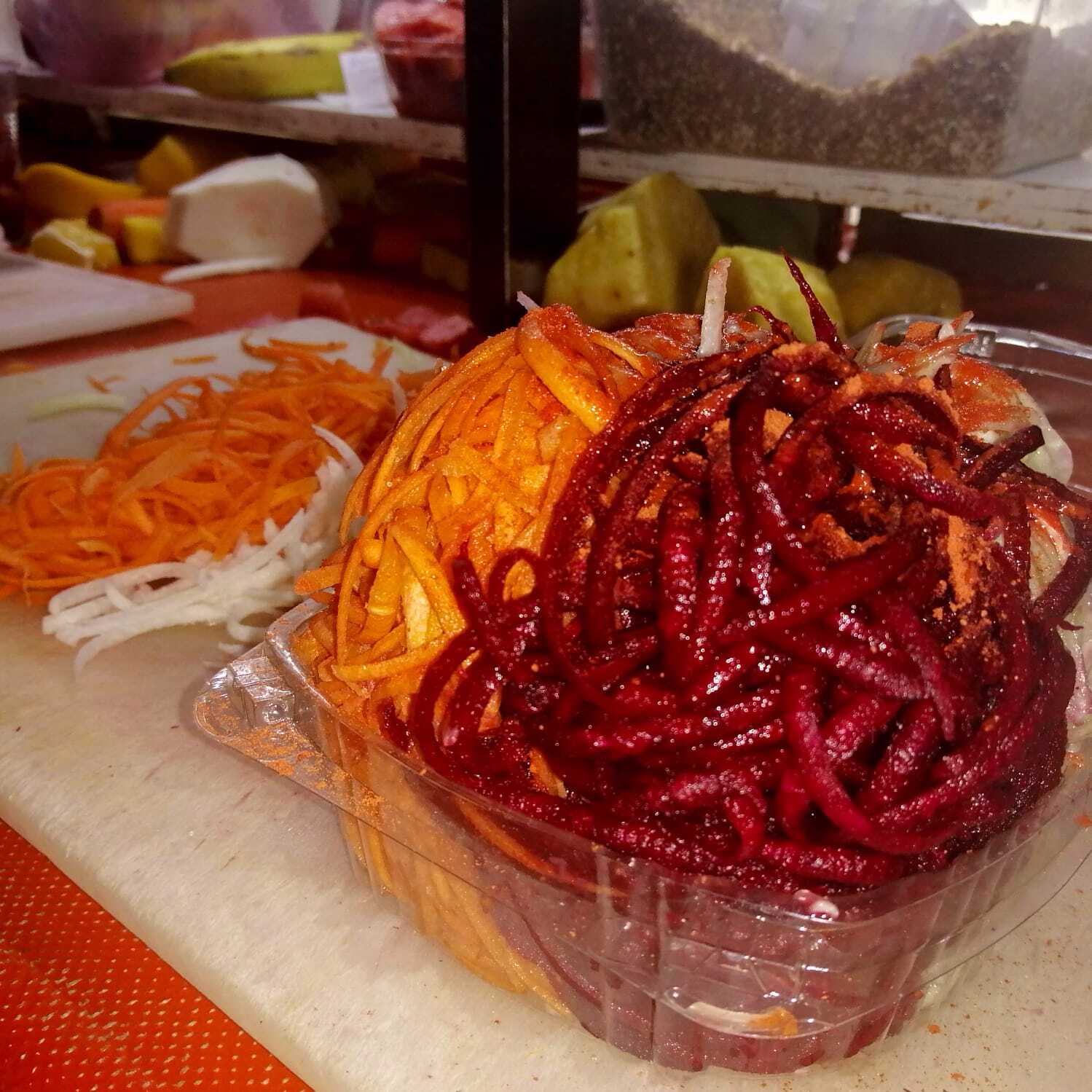 Charola de Fruta Rayada