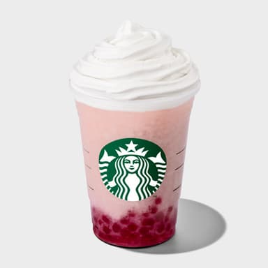 Fresa Cream Frappuccino® con Perlas de Frambuesa