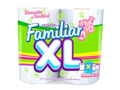 PAPEL HIG FAMILIAR XL 605H DOBLE 4 PZA