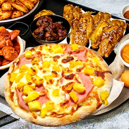 6und alitas bbq+pizza clasica 4tj