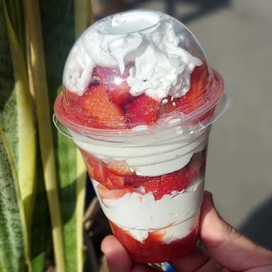 Fresas con crema.