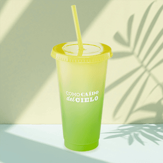 Vaso cambio de color verde