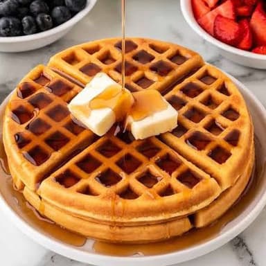 Waffles fresa platano