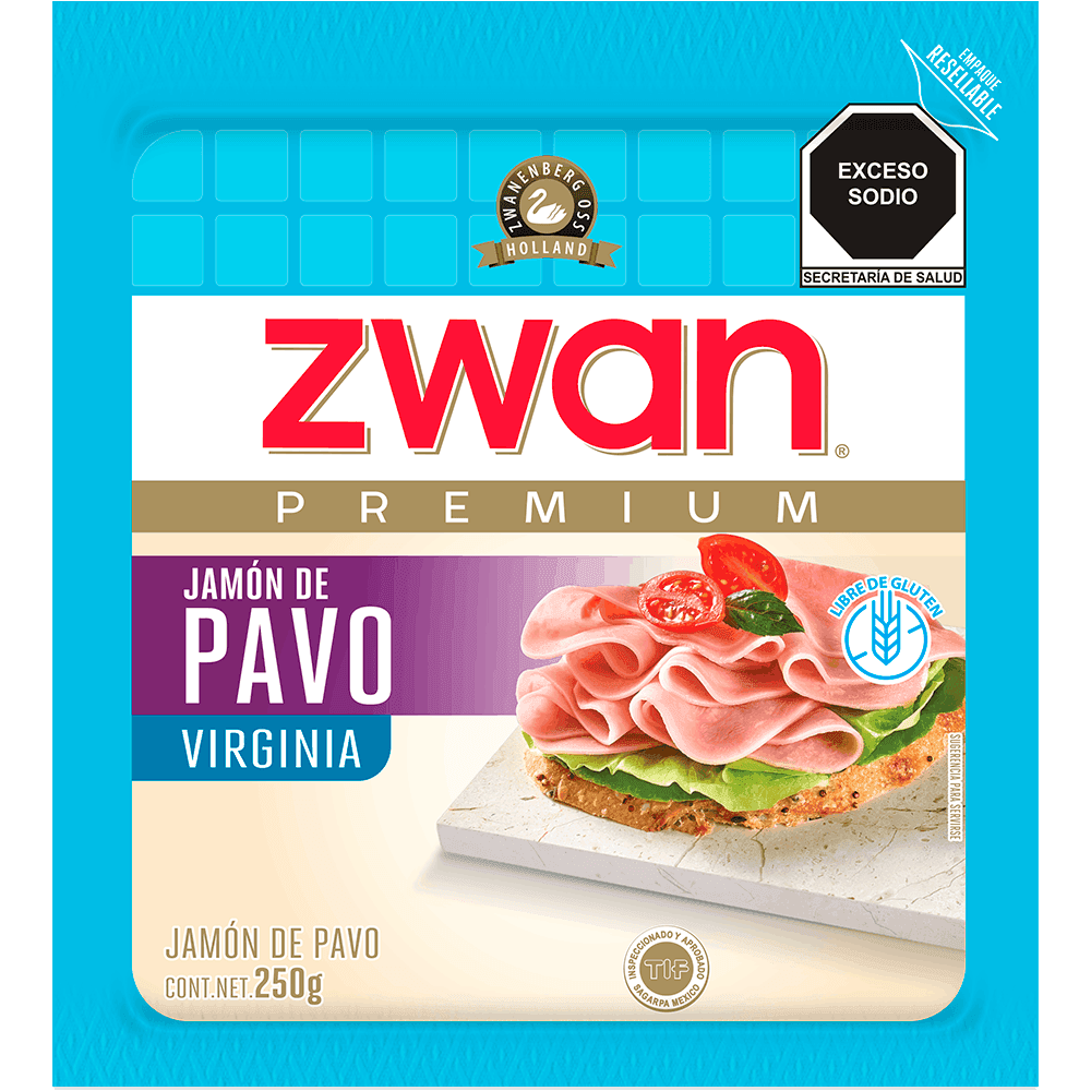 JAMON VIRGINIA DE PAVO ZWAN 250 GRAMOS