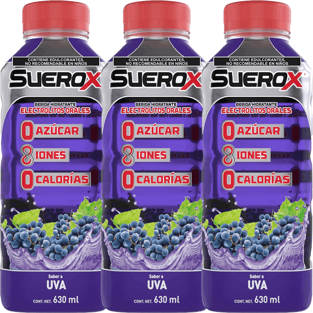 3 Suerox Uva 630ml