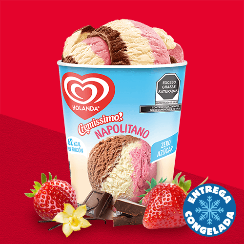 Helado Napolitano Zero Azúcar 900ml