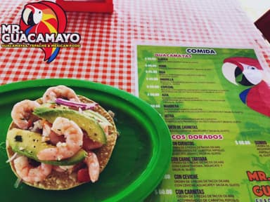 Tostada Camarón y pulpo