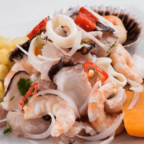 Trio Oferta  Ceviche Mixto+leche+Tiradito