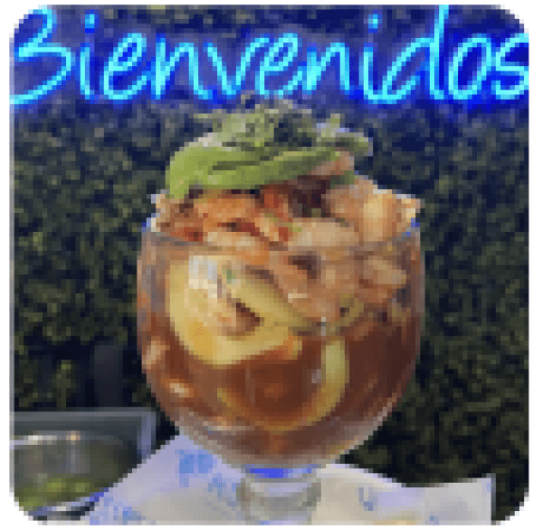 Ceviche con Camarón Entero