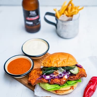 Combo Spicy Chicken Sandwich.-