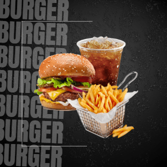 Hamburguesa de Res + Papas + Mr Tea