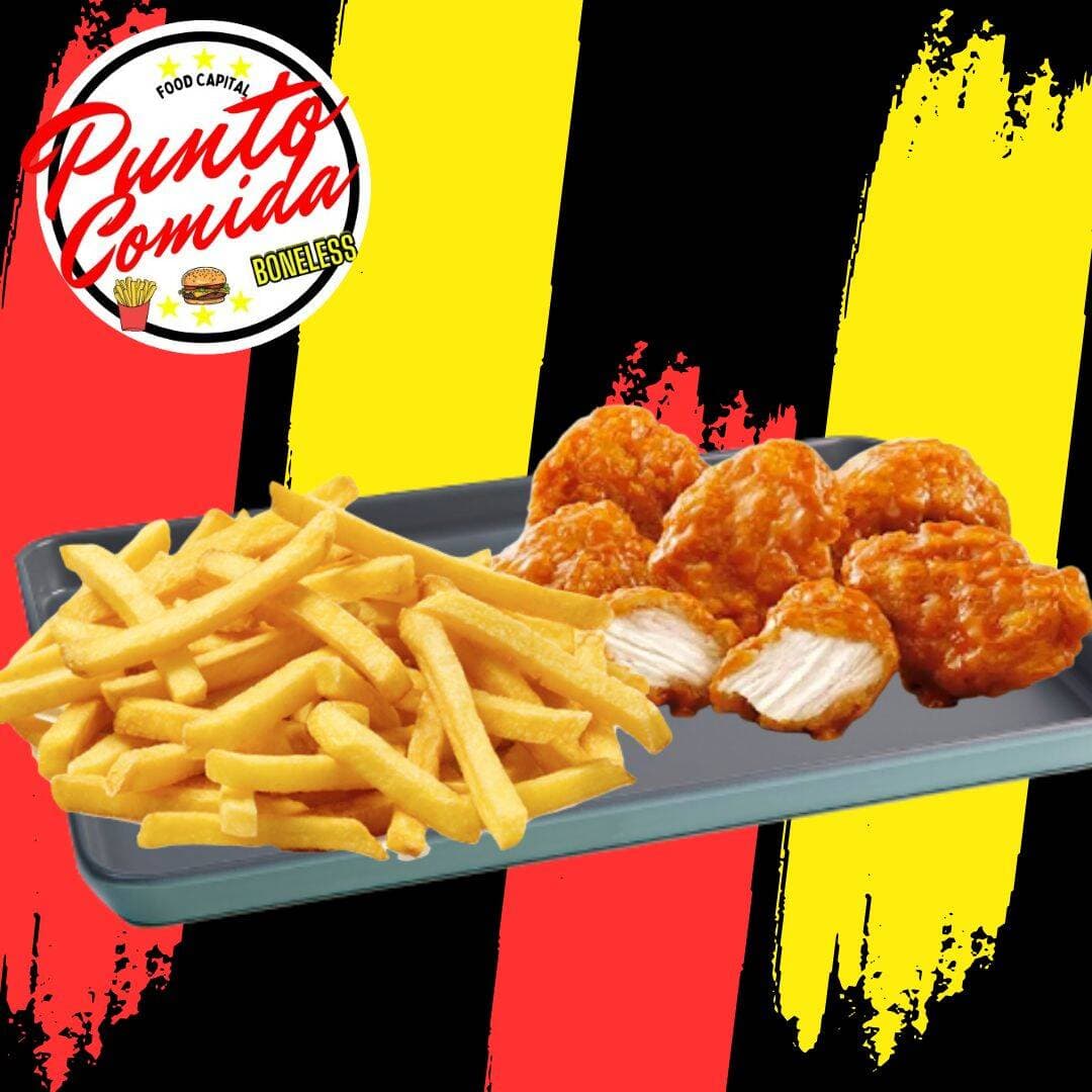 Medianos Boneless y Papas (Individual)