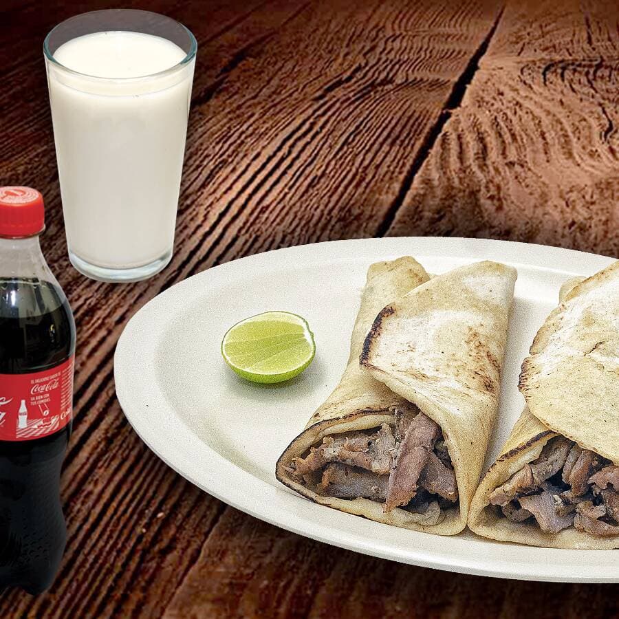 2 Tacos Árabes + Bebida