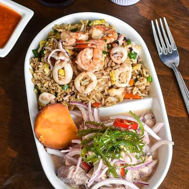 Dúo Marino con Chaufa de Mariscos