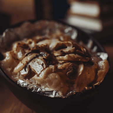 Papa con Queso y Champiñon