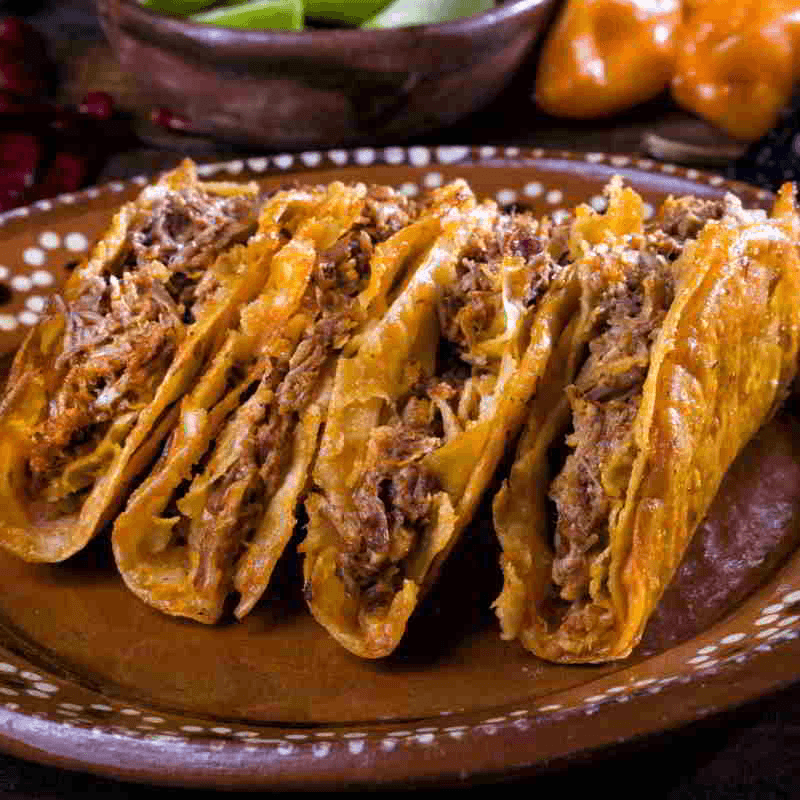 Taco Dorado de Birria de Res