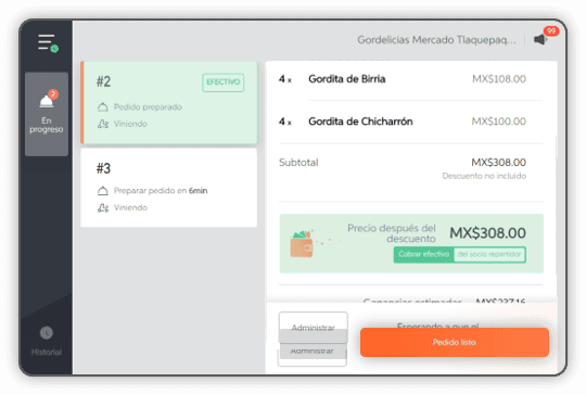 Conoce el paso a paso para recibir ,aceptar y calificar las ordenes que recibe tu restaurante.