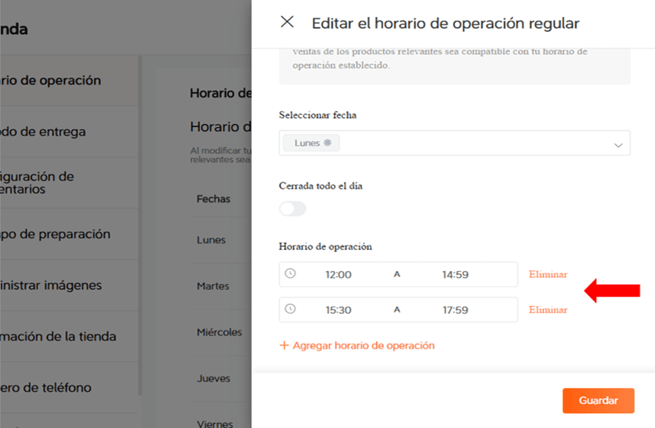 Ajustar horario paso 4