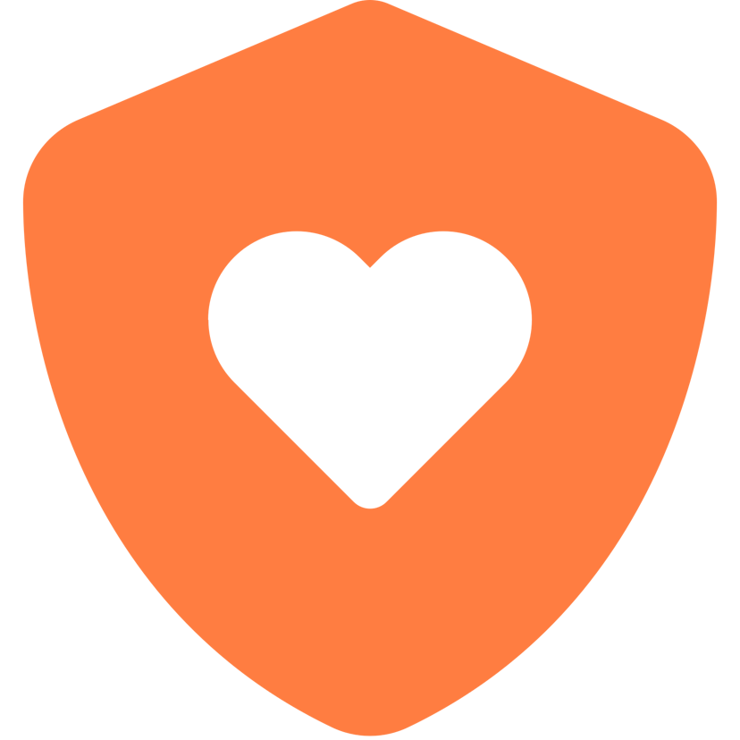 shield heart icon