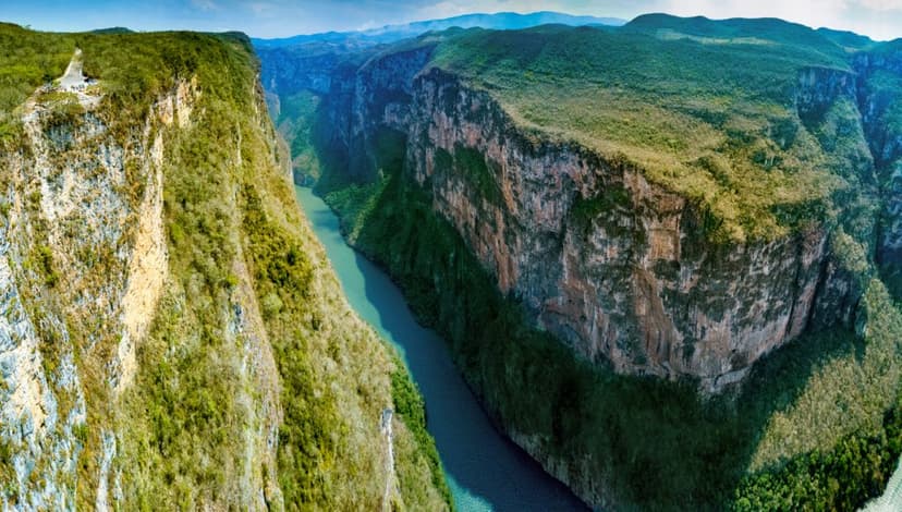 paisaje sobre el cañón del Sumidero