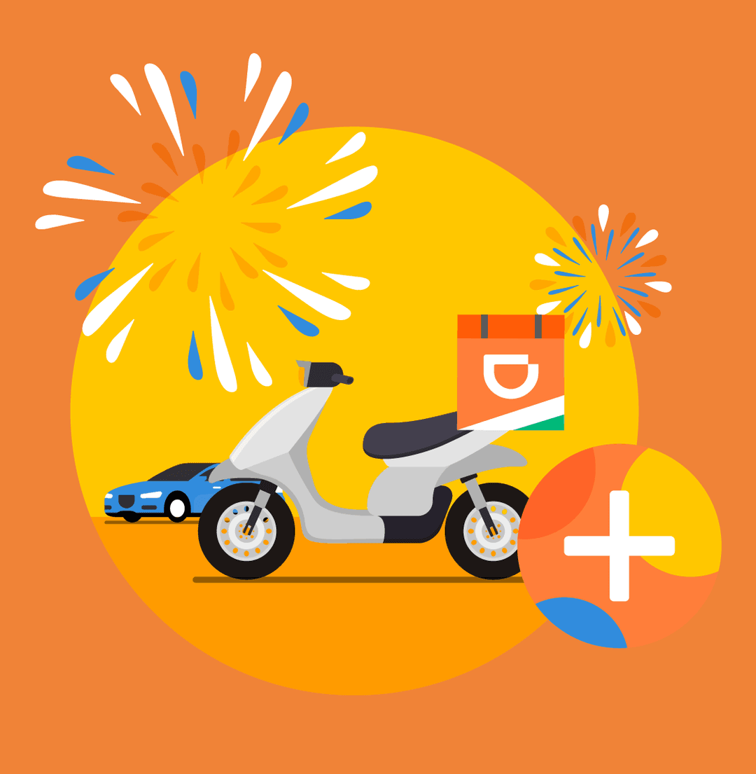 DiDi Food Repartidor Moto Icono