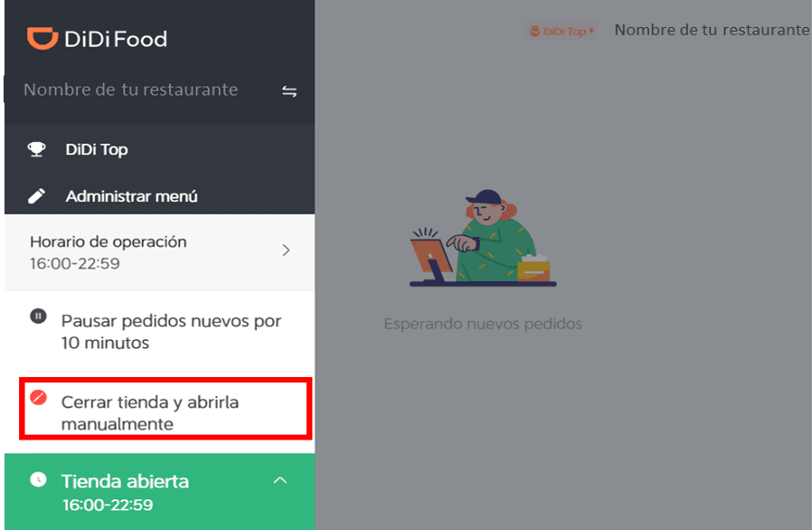Cerrar tienda paso 2