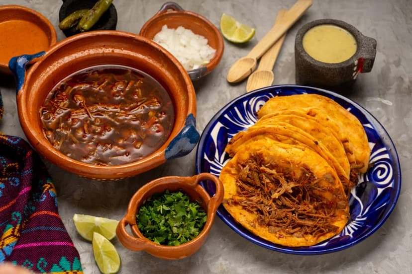 Taquitos de birria con consomé