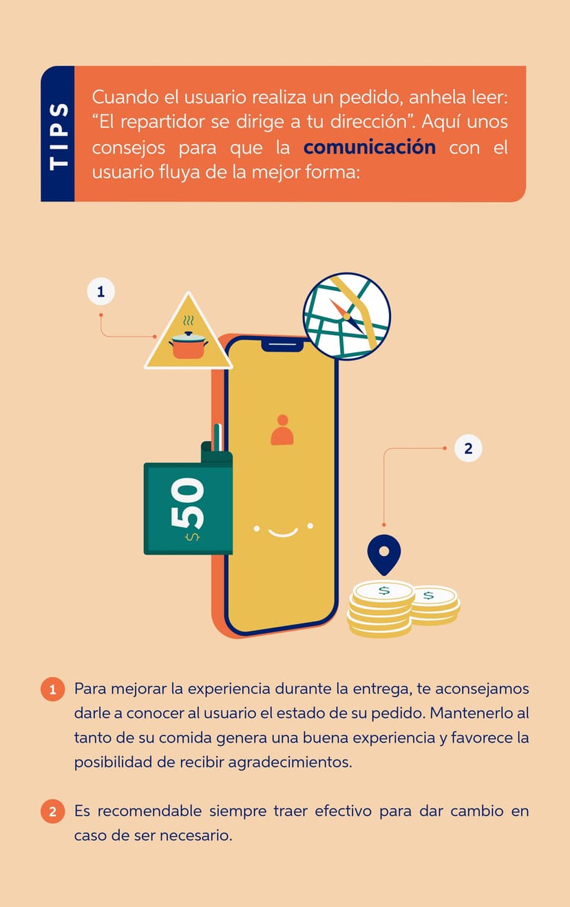 consejos de entrega de pedidos para repartidores