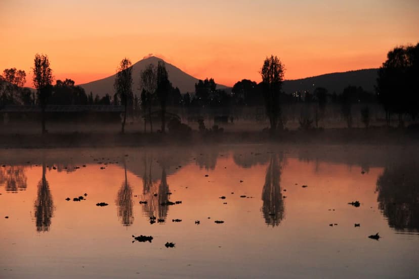Atardecer en Xochimilco
